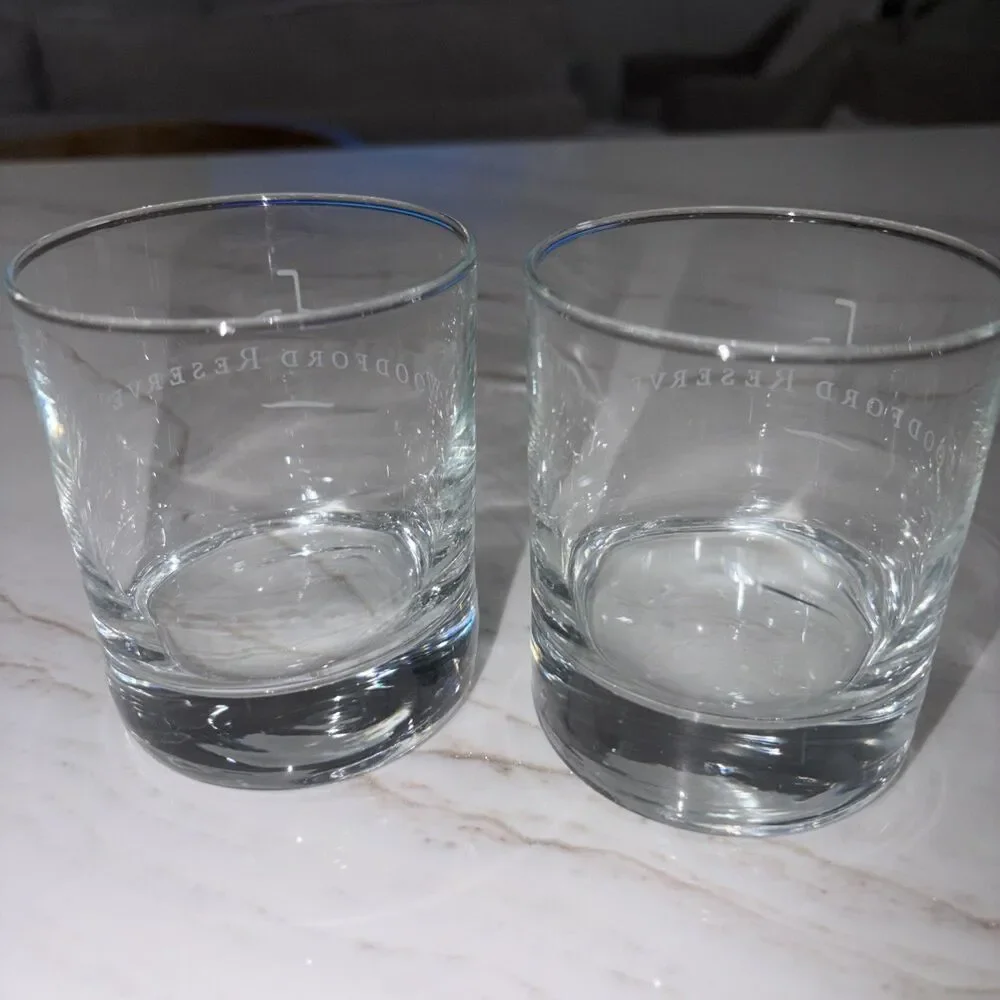 Two WOODFORD RESERVE Collectible Whiskey Bourbon Glasses 8 Oz Old Fashioned